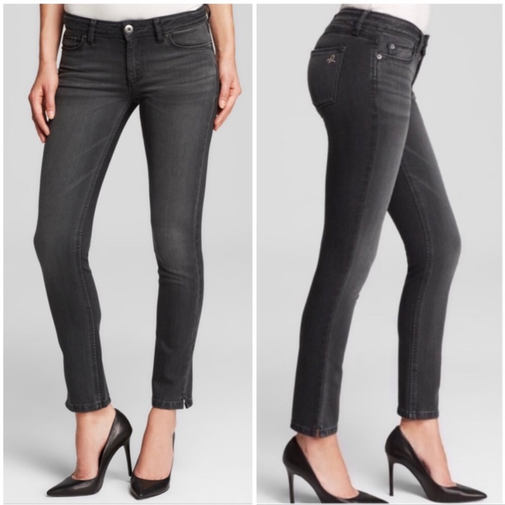 DL1961 Angel Mid-Rise Skinny Ankle Charleston Gray Jeans Size 25